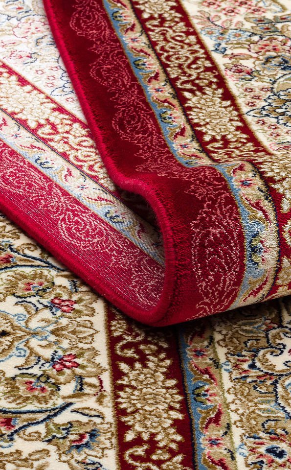 ISFAHAN ISF 05 RED Klasik Desenli Yüksek Kalite Sık Dokuma Makine Halısı