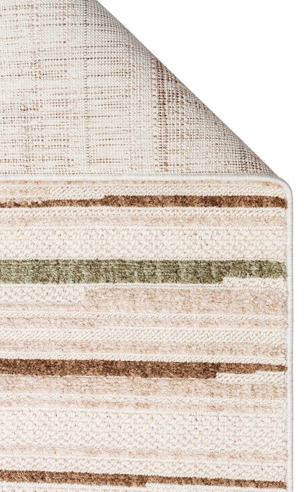 JOY JOY 01 GREEN BROWN Hav Toz Vermeyen Yumuşak Dokulu Etnik Desenlere Sahip Modern Halı