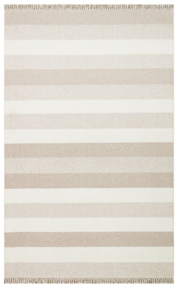 OSLO OSL 08 BEIGE Hav Vermeyen İpler ile Üretilen Yumuşak Örgü Dokuma Modern Makine Halısı