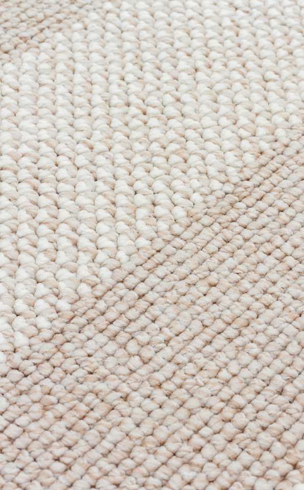 OSLO OSL 08 BEIGE Hav Vermeyen İpler ile Üretilen Yumuşak Örgü Dokuma Modern Makine Halısı