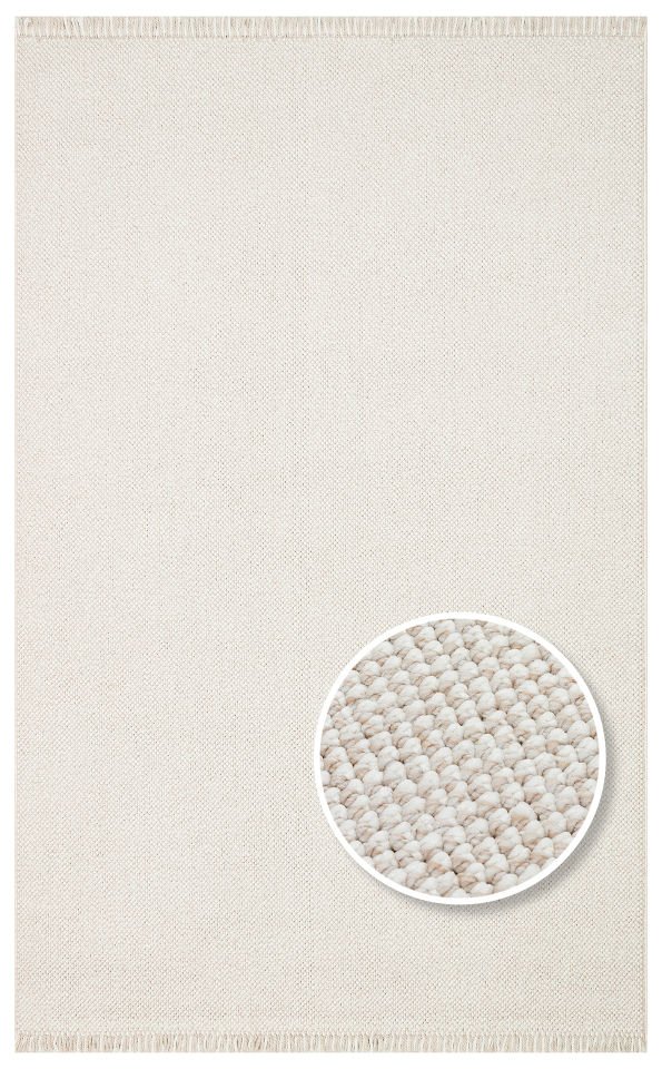 OSLO OSL PLAIN BEIGE HavVermeyen İpler ile Üretilen Yumuşak Örgü Dokuma Modern Makine Halısı