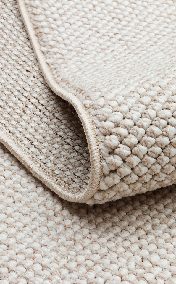 OSLO OSL PLAIN BEIGE HavVermeyen İpler ile Üretilen Yumuşak Örgü Dokuma Modern Makine Halısı
