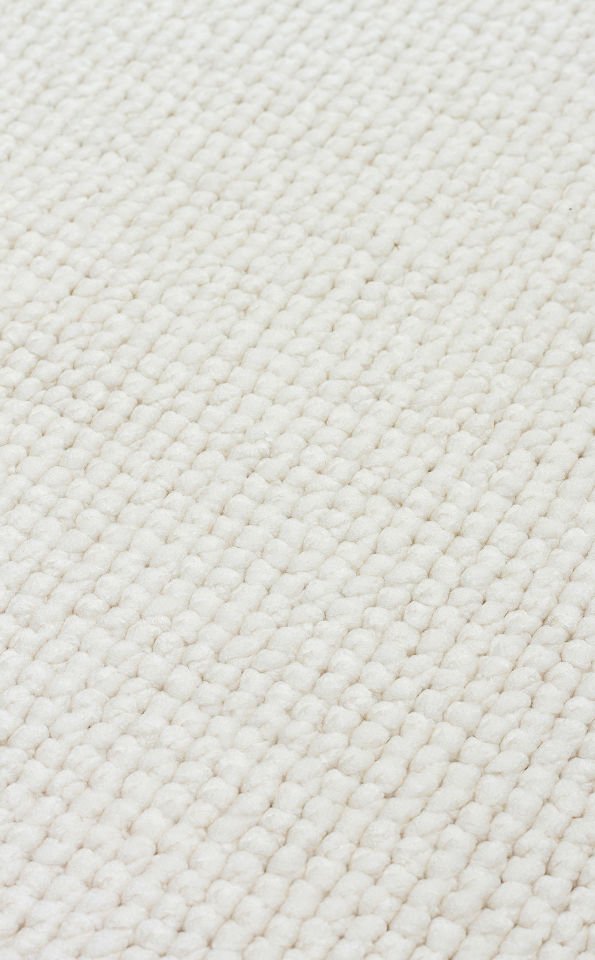 OSLO OSL PLAIN WHITE Hav Vermeyen İpler ile Üretilen Yumuşak Örgü Dokuma Modern Makine Halısı