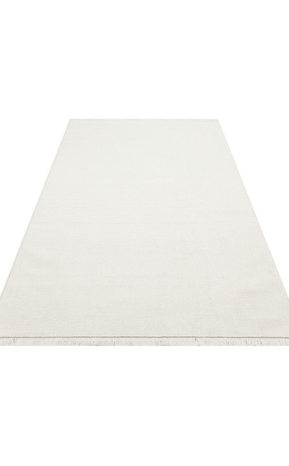 OSLO OSL PLAIN WHITE Hav Vermeyen İpler ile Üretilen Yumuşak Örgü Dokuma Modern Makine Halısı