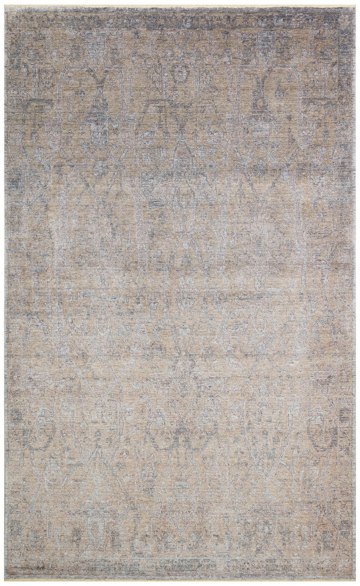 TAFTAN TF 01 BEIGE  Pakistan Overdyed Tarzı Özel Hav Vermeyen ve El Emeği ile Özel Tezgahlarda Üretilen Uşak Halısı