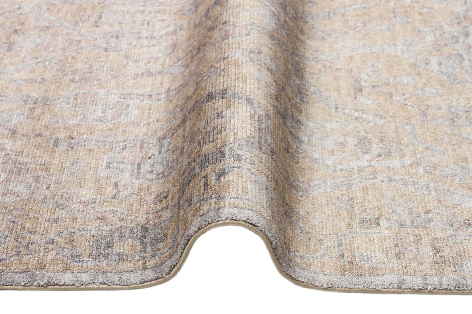 TAFTAN TF 01 BEIGE  Pakistan Overdyed Tarzı Özel Hav Vermeyen ve El Emeği ile Özel Tezgahlarda Üretilen Uşak Halısı