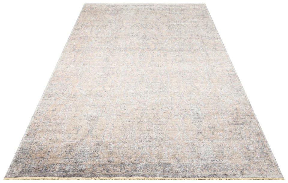 TAFTAN TF 01 BEIGE  Pakistan Overdyed Tarzı Özel Hav Vermeyen ve El Emeği ile Özel Tezgahlarda Üretilen Uşak Halısı