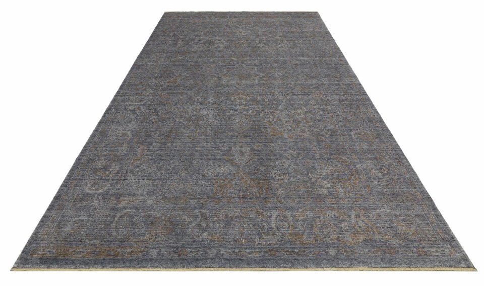 TAFTAN TF 02 D.GREY BRONZE  Pakistan Overdyed Tarzı Özel Hav Vermeyen ve El Emeği ile Özel Tezgahlarda Üretilen Uşak Halısı