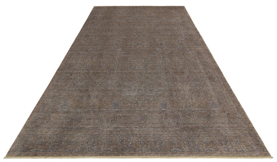 TAFTAN TF 03 BEIGE Pakistan Overdyed Tarzı Özel Hav Vermeyen ve El Emeği ile Özel Tezgahlarda Üretilen Uşak Halısı