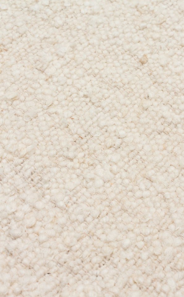 LHASA LHS 01 Cream Natural Yün ve Jüt ile Üretilen Örme El Dokuma Halı