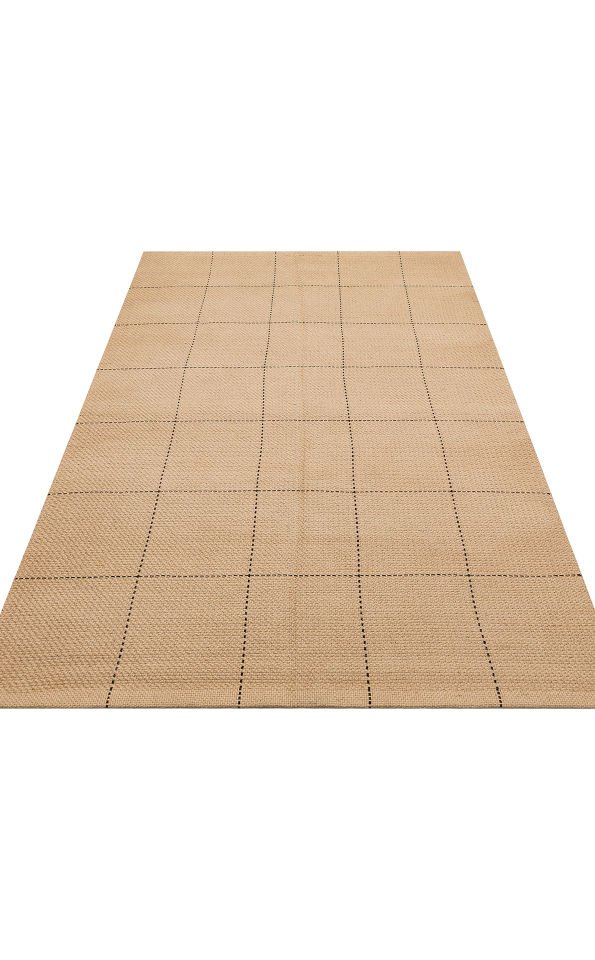 DELHI DHL 01 BLACK Jüt ve Pamuk İle Dokunan Çift Taraflı Kullanıma Uygun Modern Kilim