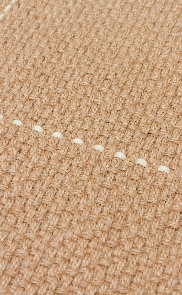 DELHI DHL 01 WHITE Jüt ve Pamuk İle Dokunan Çift Taraflı Kullanıma Uygun Modern Kilim