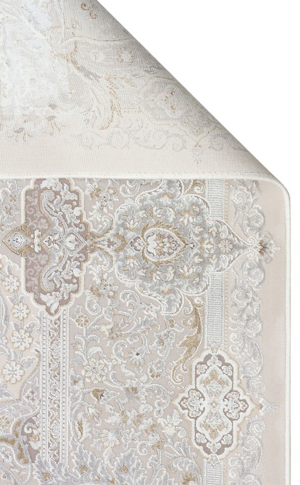 PALMIRA PLM 01 CREAM GREY Yüksek Kaliteli Sık Dokuma Modern Salon Halısı