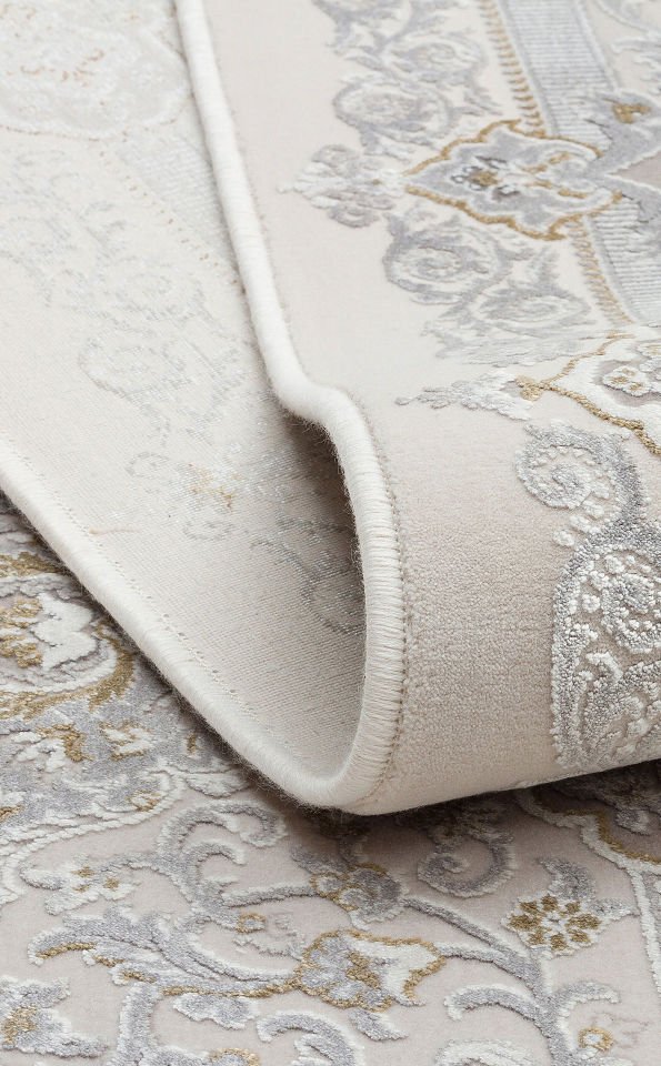 PALMIRA PLM 01 CREAM GREY Yüksek Kaliteli Sık Dokuma Modern Salon Halısı