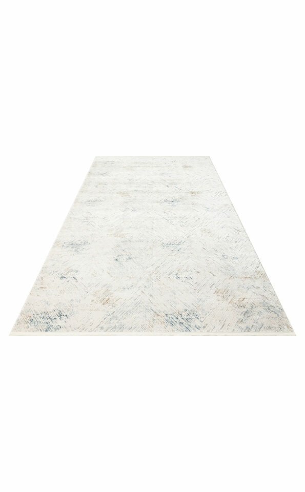 PALMIRA PLM 03 CREAM BLUE Yüksek Kaliteli Sık Dokuma Modern Salon Halısı