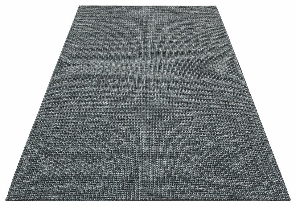 BROOKLYN BRK 01 ANTRASIT SILVER Hasır Görünümlü Kaymaz Renkli Dokuma Modern Kilim