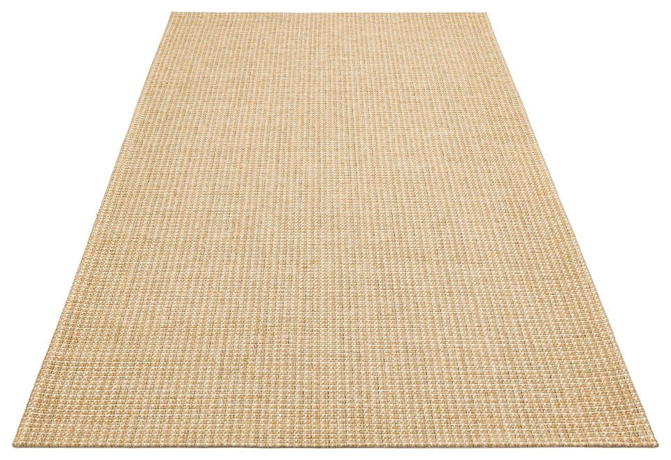 BROOKLYN BRK 01 NATURAL BEIGE  Hasır Görünümlü Kaymaz Renkli Dokuma Modern Kilim