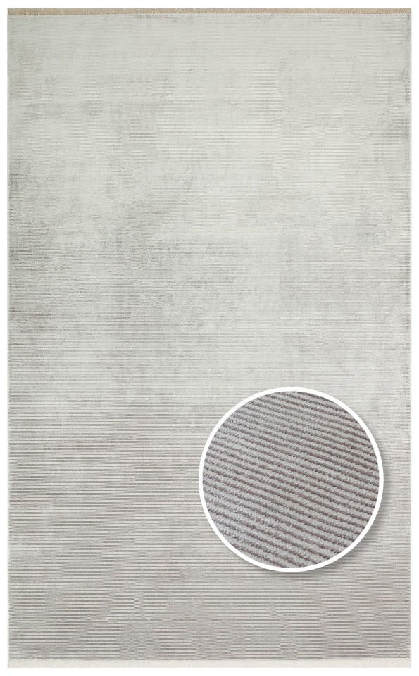 NAPOLI NAP 01 GREY Sade Desenli Modern Sık Dokuma Makine Halısı