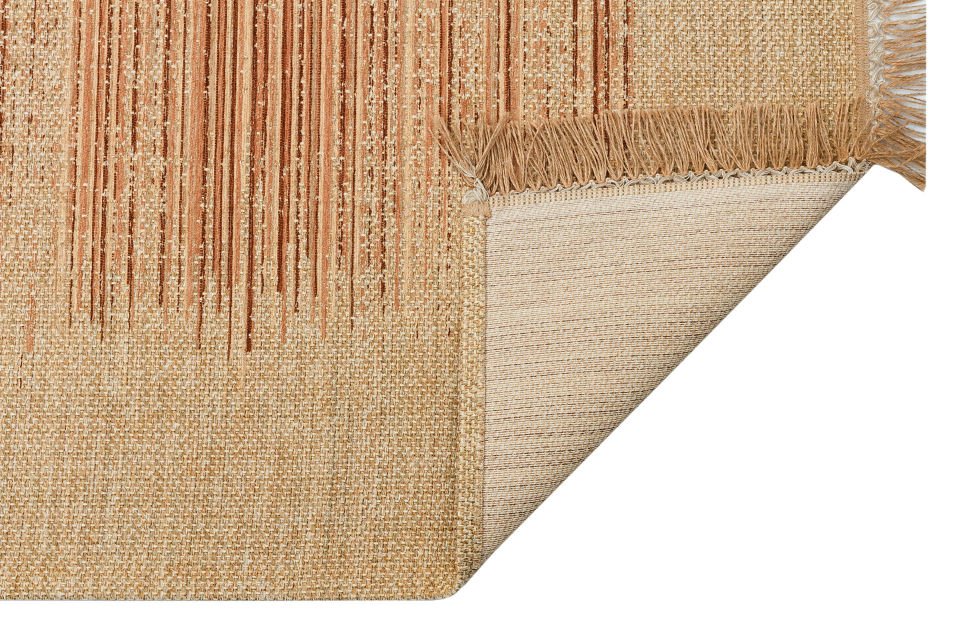 BROOKLYN BRK 02 NATURAL BEIGE  Hasır Görünümlü Kaymaz Renkli Dokuma Modern Kilim