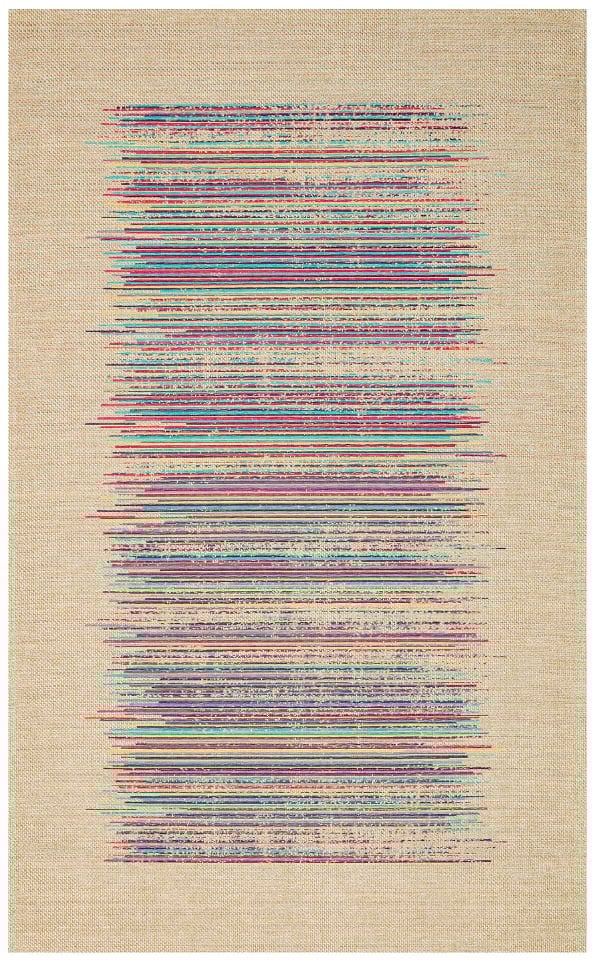 BROOKLYN BRK 02 NATURAL MULTY  Hasır Görünümlü Kaymaz Renkli Dokuma Modern Kilim