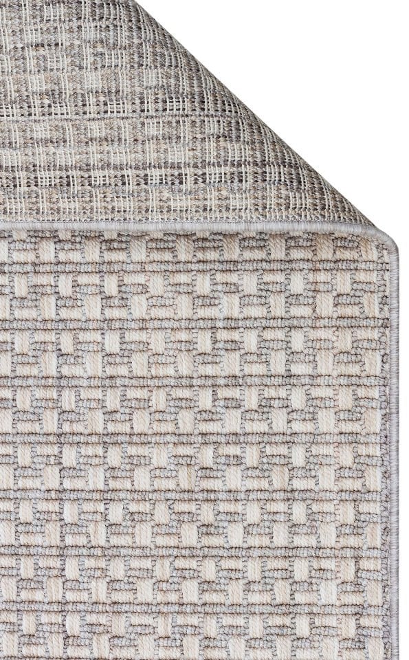 NORTE NRT 02 BEIGE GREY Ekstra Yumuşak Tuşeli, Örgü Dokuma Hav Vermeyen Özel İplikler ile Üretilen Modern Makine Halısı