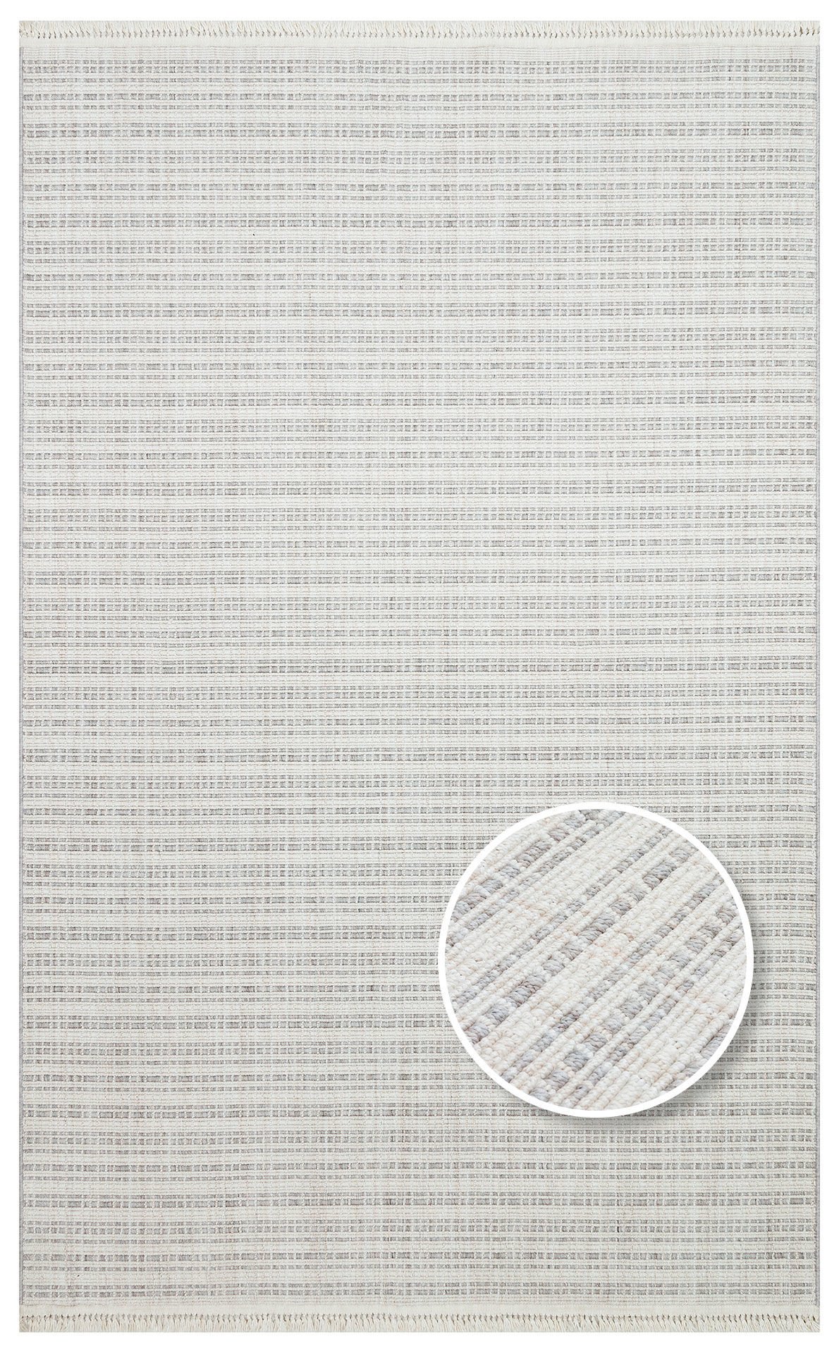 NORTE NRT 04 WHITE GREY Ekstra Yumuşak Tuşeli, Örgü Dokuma Hav Vermeyen Özel İplikler ile Üretilen Modern Makine Halısı