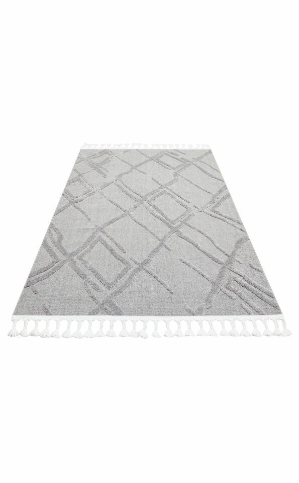 TERAZZO TRZ 03 GREY Hav Toz Vermez Yumuşak Dokulu Makine Halıları