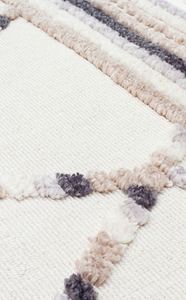 TERAZZO TRZ 04 WHITE BEIGE  Hav Toz Vermez Yumuşak Dokulu Makine Halıları