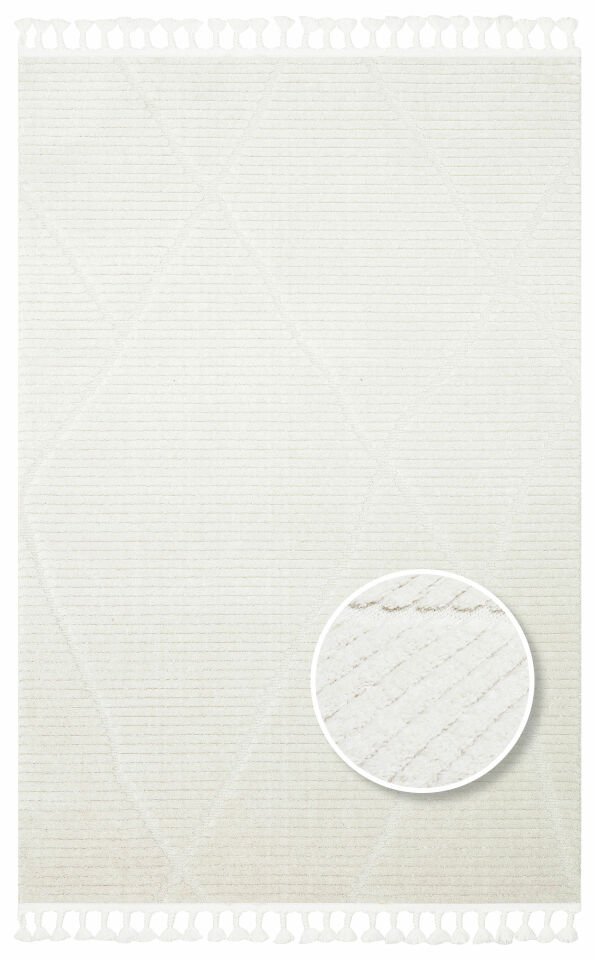 TERAZZO TRZ 07 WHITE  Hav Toz Vermez Yumuşak Dokulu Makine Halıları