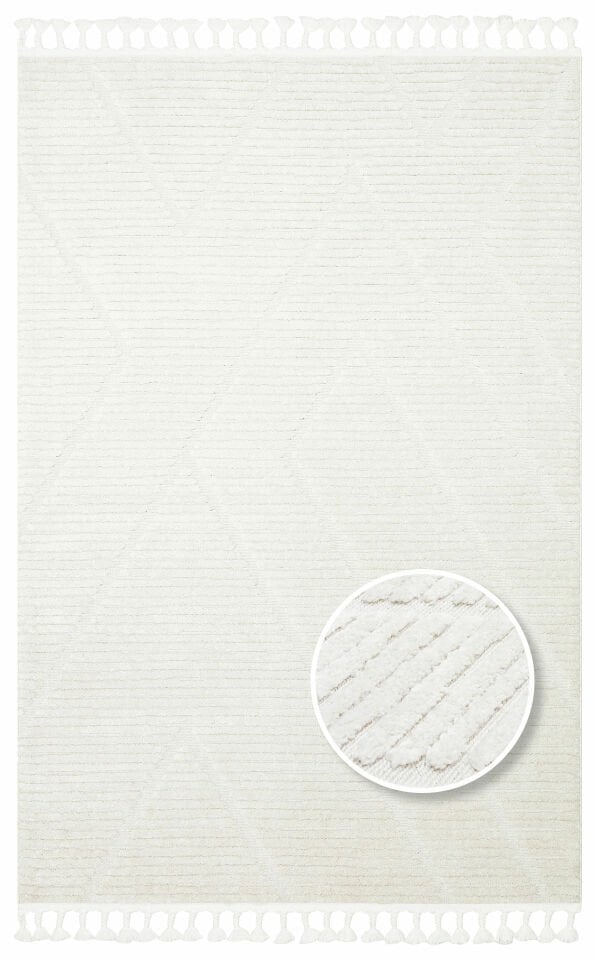 TERAZZO TRZ 08 WHITE  Hav Toz Vermez Yumuşak Dokulu Makine Halıları