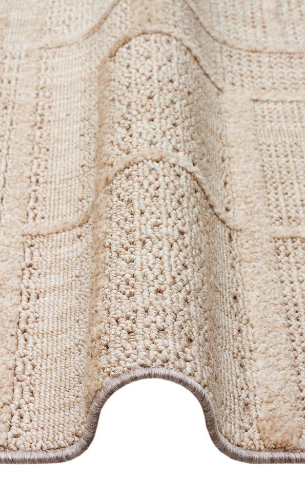 JOY JOY 03 BEIGE Hav Toz Vermeyen Yumuşak Dokulu Etnik Desenlere Sahip Modern Halı