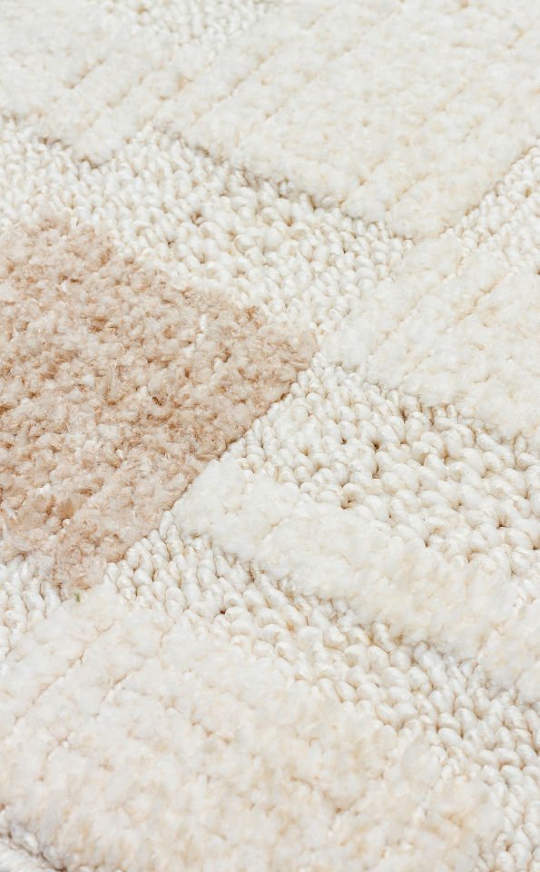 JOY JOY 02 GREEN BEIGE Hav Toz Vermeyen Yumuşak Dokulu Etnik Desenlere Sahip Modern Halı