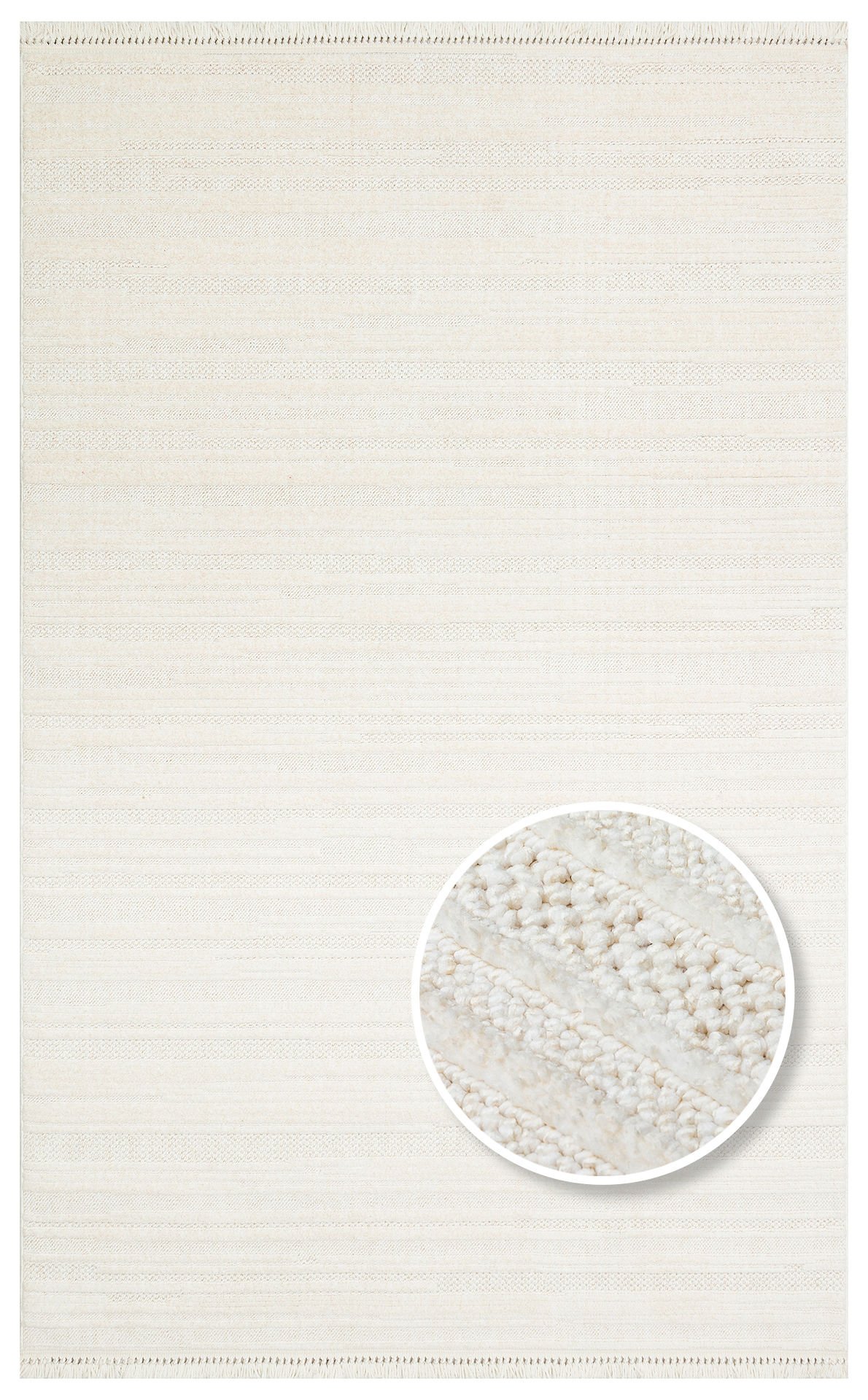 JOY JOY 01 WHITE Hav Toz Vermeyen Yumuşak Dokulu Etnik Desenlere Sahip Modern Halı