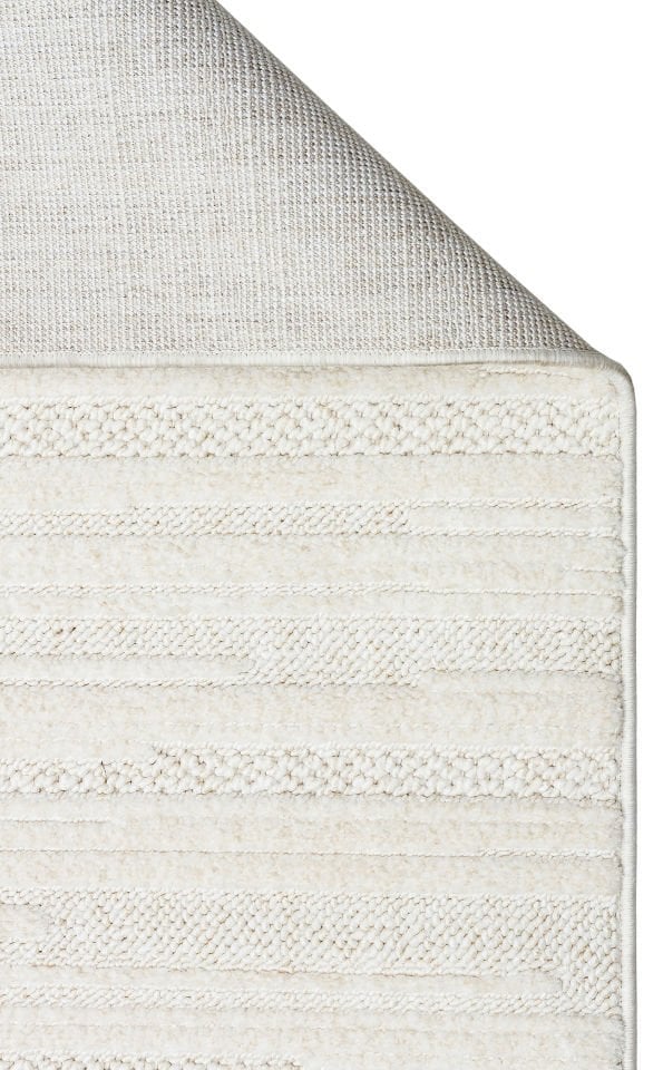 JOY JOY 01 WHITE Hav Toz Vermeyen Yumuşak Dokulu Etnik Desenlere Sahip Modern Halı