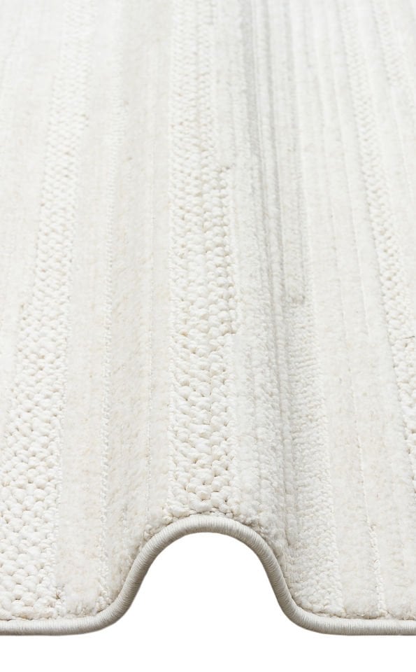 JOY JOY 01 WHITE Hav Toz Vermeyen Yumuşak Dokulu Etnik Desenlere Sahip Modern Halı