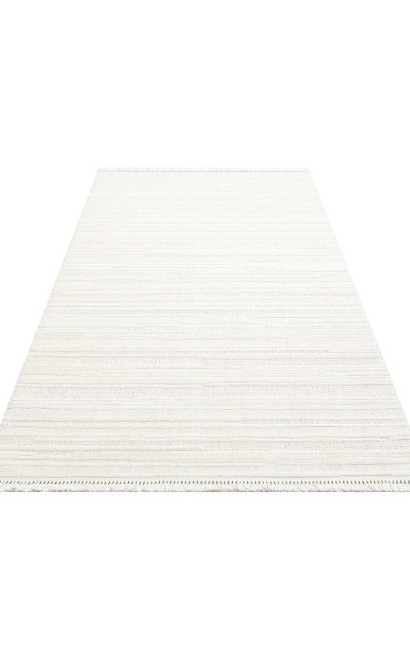 JOY JOY 01 WHITE Hav Toz Vermeyen Yumuşak Dokulu Etnik Desenlere Sahip Modern Halı