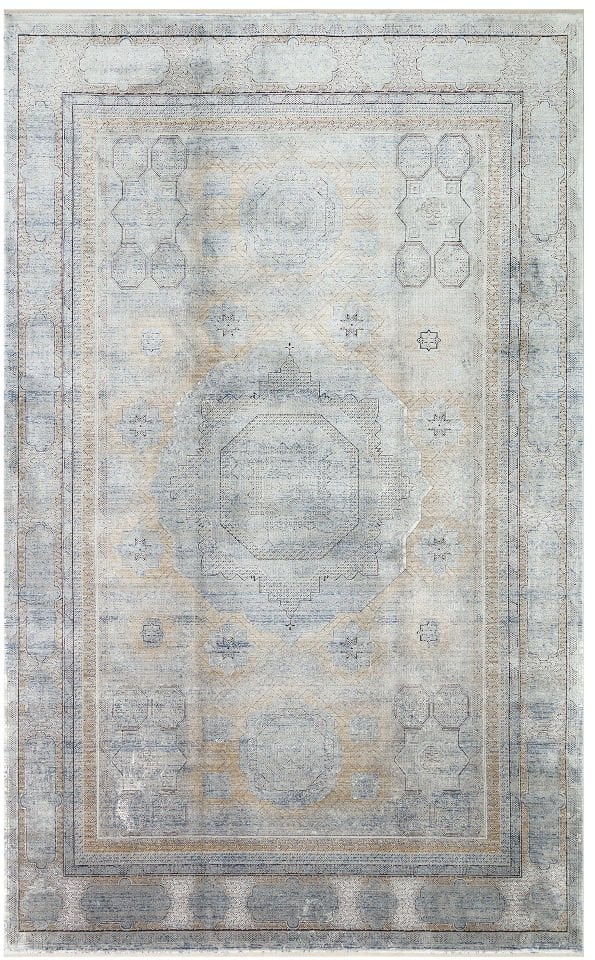 MAHAL MHL 04 ANTRASIT GOLD  Art Deco Desenli Yüksek Kalite Sık Dokuma Salon Halısı