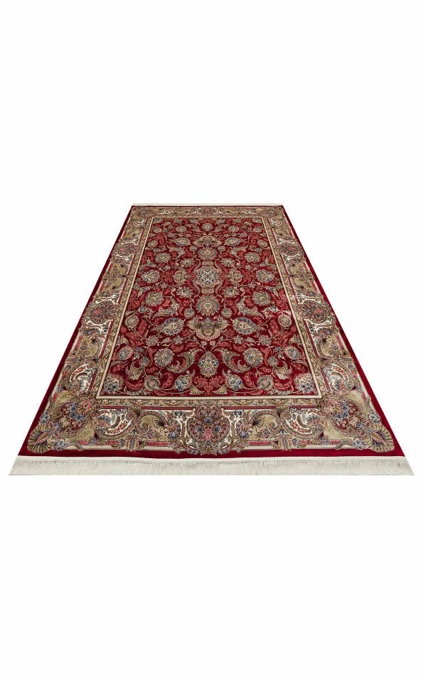 ISFAHAN ISF 01 RED Klasik Desenli Yüksek Kalite Sık Dokuma Makine Halısı