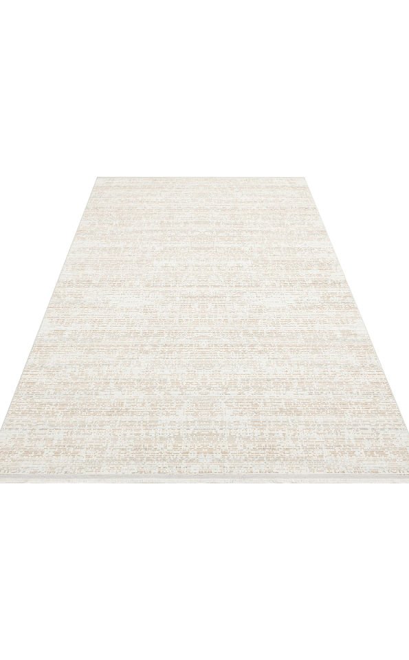 SATEEN ST 101 BEIGE XW Hav Toz Vermez Yıkanabilir Kaymaz İnce Dokuma Modern Halı