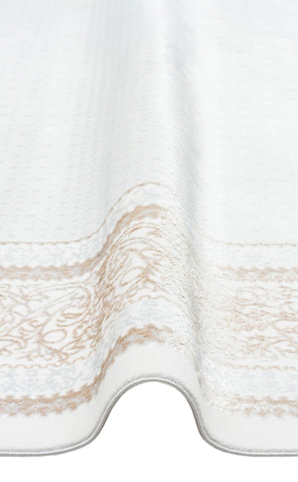 SATEEN ST 102 BEIGE XW Hav Toz Vermez Yıkanabilir Kaymaz İnce Dokuma Modern Halı