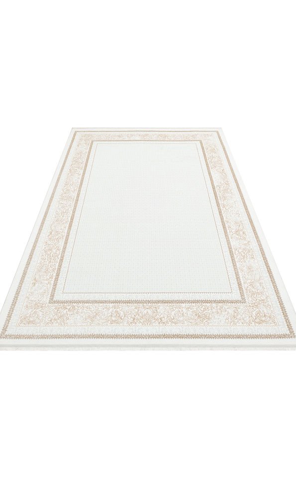 SATEEN ST 102 BEIGE XW Hav Toz Vermez Yıkanabilir Kaymaz İnce Dokuma Modern Halı