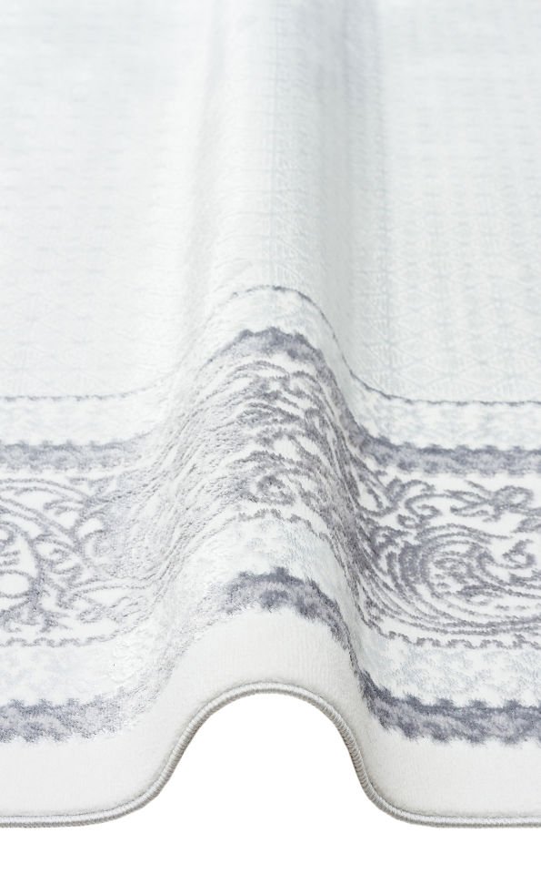 SATEEN ST 102 GREY XW Hav Toz Vermez Yıkanabilir Kaymaz İnce Dokuma Modern Halı