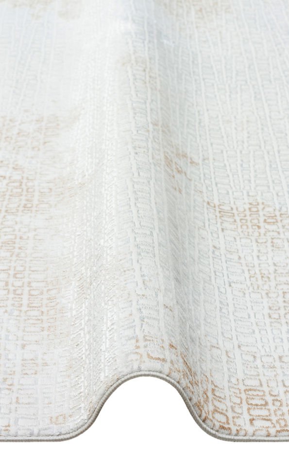 SATEEN ST 108 CREAM BEIGE Hav Toz Vermez Yıkanabilir Kaymaz İnce Dokuma Modern Halı
