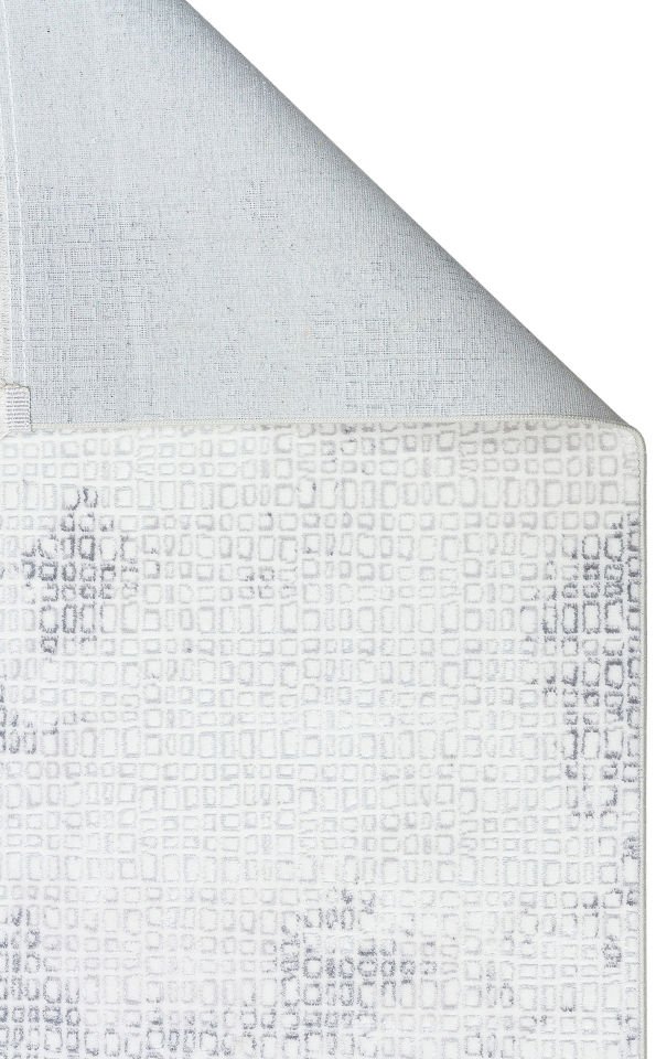 SATEEN ST 108 CREAM GREY Hav Toz Vermez Yıkanabilir Kaymaz İnce Dokuma Modern Halı