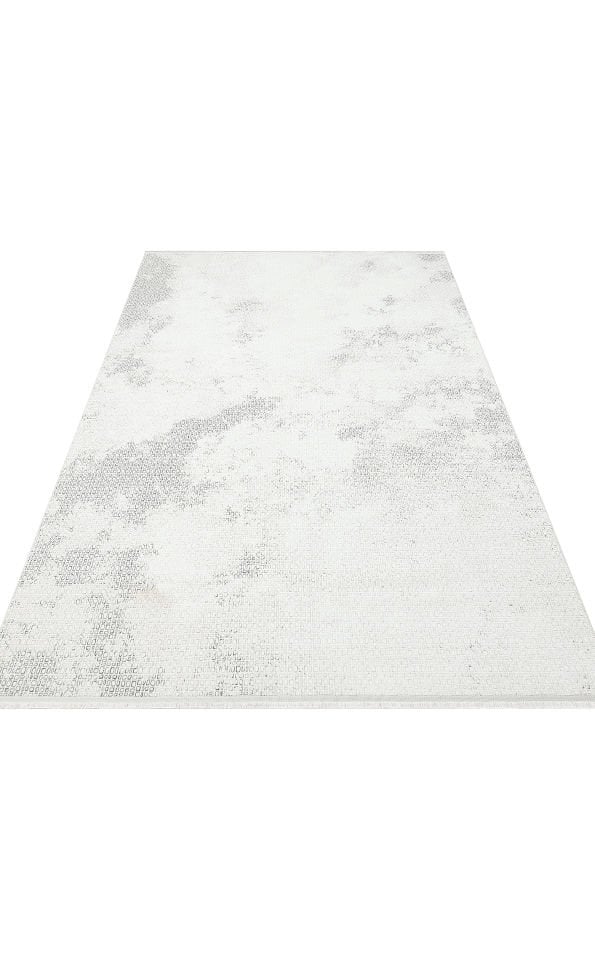 SATEEN ST 108 CREAM GREY Hav Toz Vermez Yıkanabilir Kaymaz İnce Dokuma Modern Halı