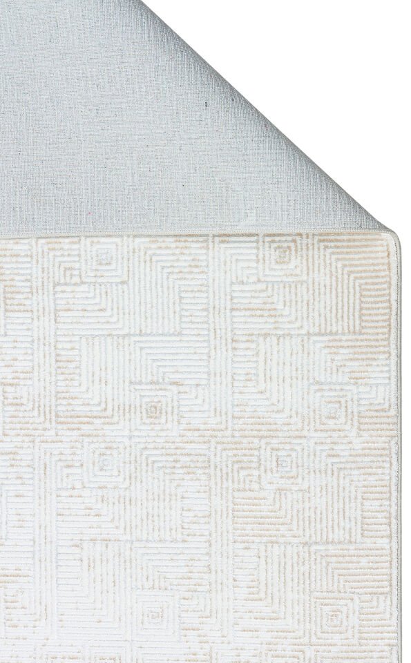 SATEEN ST 109 CREAM BEIGE Hav Toz Vermez Yıkanabilir Kaymaz İnce Dokuma Modern Halı