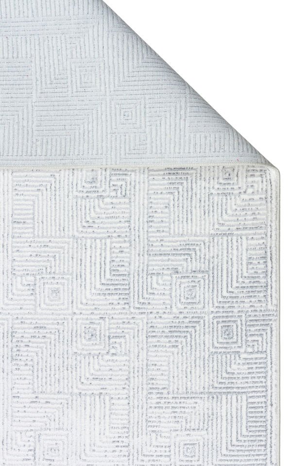 SATEEN ST 109 CREAM GREY Hav Toz Vermez Yıkanabilir Kaymaz İnce Dokuma Modern Halı