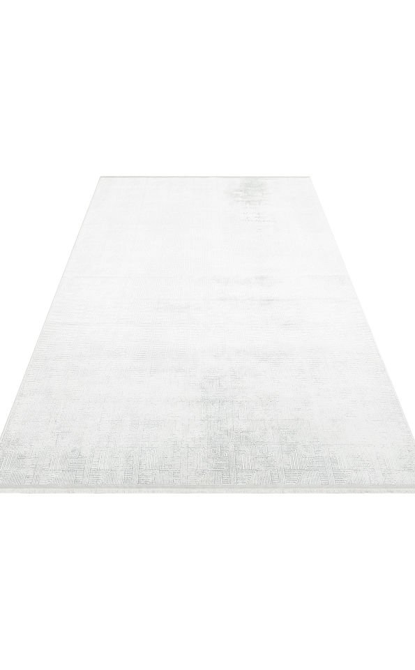 SATEEN ST 109 CREAM GREY Hav Toz Vermez Yıkanabilir Kaymaz İnce Dokuma Modern Halı