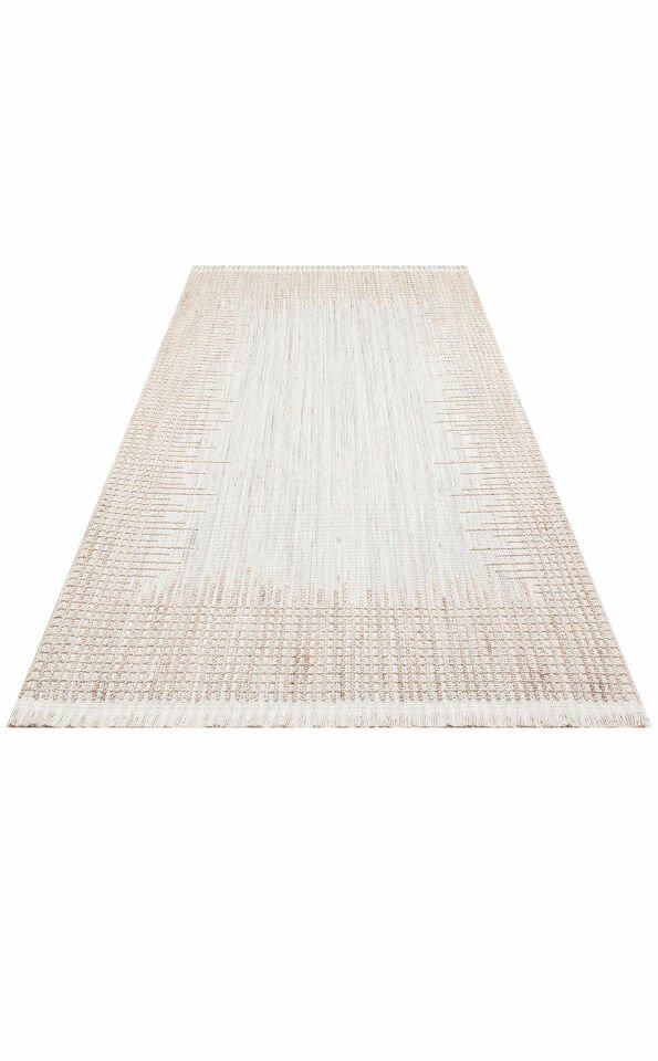 COZY CZY 01 GREY BEIGE Hav Toz Vermez Modern Örgü Dokuma Makine Halısı