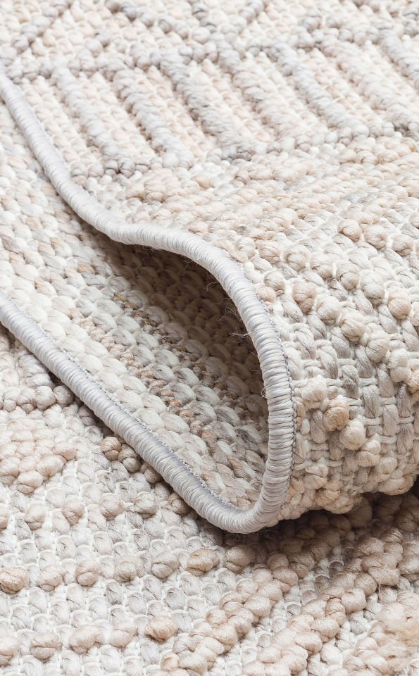 COZY CZY 02 GREY BEIGE Hav Toz Vermez Modern Örgü Dokuma Makine Halısı